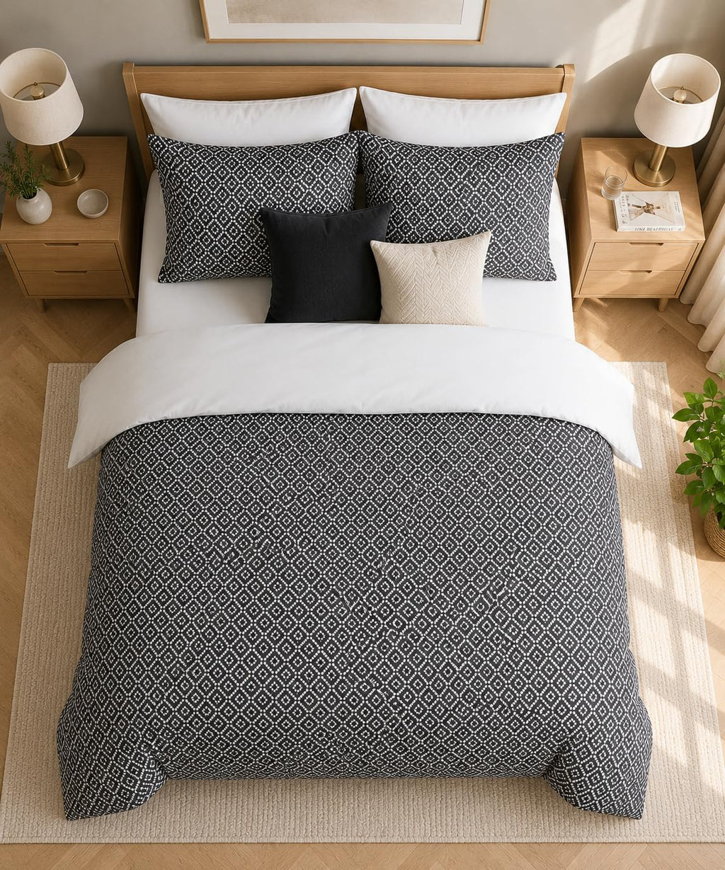 Small Plaid Duvet Cover Set – 4 Colours, Single to Emperor (view 4)