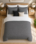 Small Plaid Duvet Cover Set – 4 Colours, Single to Emperor (view 4)