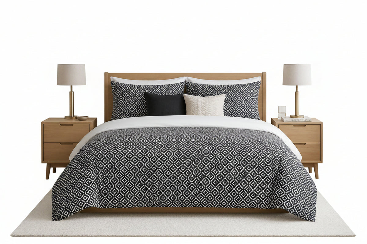 Small Plaid Duvet Cover Set – 4 Colours, Single to Emperor Main image