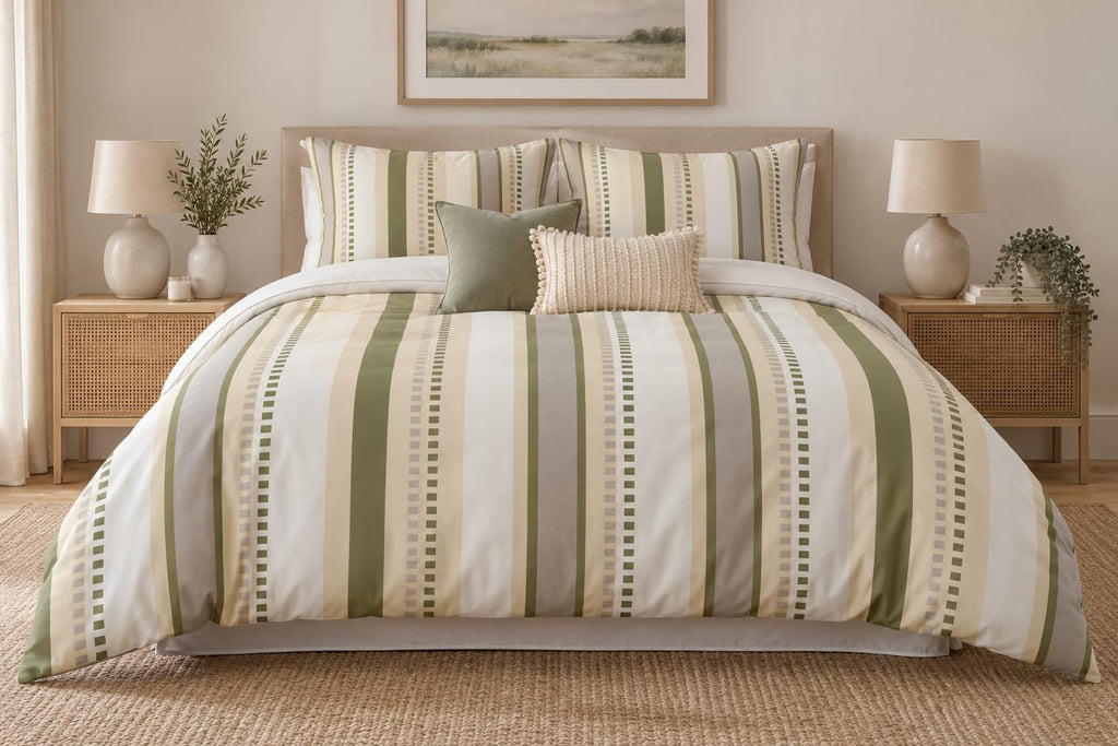 Stripe Duvet Cover Set – 10 Designs, Single to Emperor (view 2)