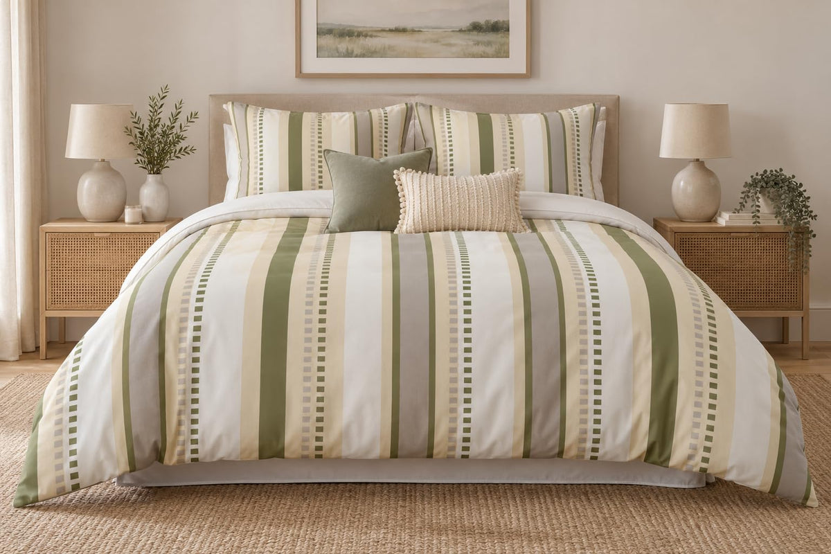 Stripe Duvet Cover Set – 10 Designs, Single to Emperor (view 2)