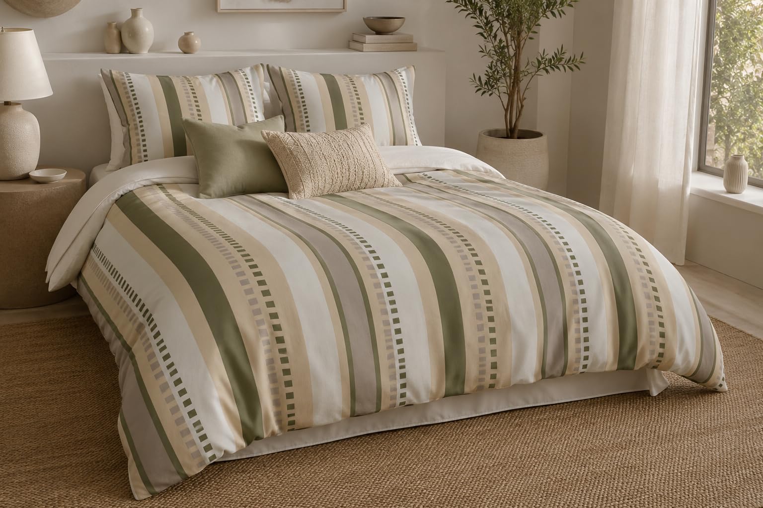 Stripe Duvet Cover Set – 10 Designs, Single to Emperor (view 3)
