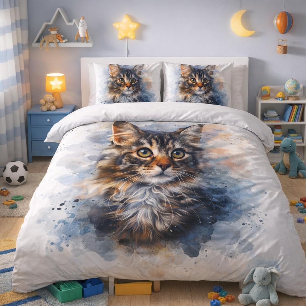 Cat Duvet Cover Set – Tabby Cat