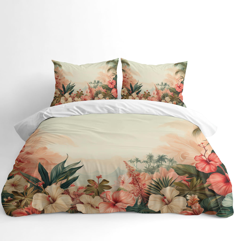 Botanical Duvet Cover Set – Tropical Hibiscus