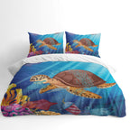 Ocean Duvet Cover Set – Turtle in Ocean