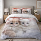 Cat Duvet Cover Set – Two Fluffy Kittens