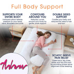 U Shaped Pregnancy Pillow 12ft – Hollowfibre, Cotton Cover (view 2)