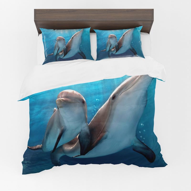 Fish Duvet Cover Set – Under Water Dolphins