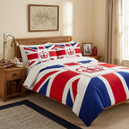 Union Jack Duvet Cover Set – Union Jack with Crown Motif