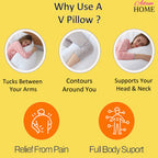 V Shaped Pillow with Pillowcase – 6 Colours (view 2)