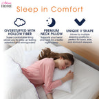 V Shaped Pillow with Pillowcase – 6 Colours (view 4)