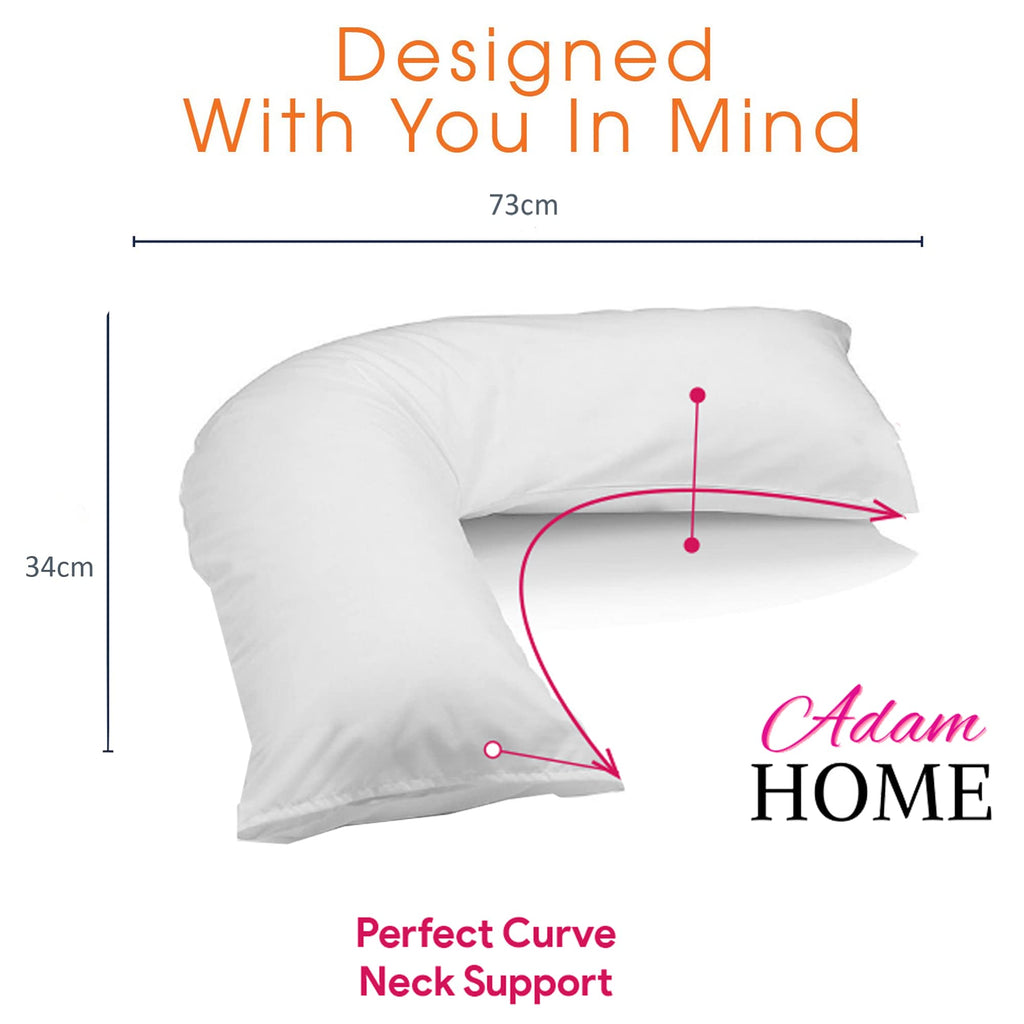 V Shaped Pillow with Pillowcase – 6 Colours