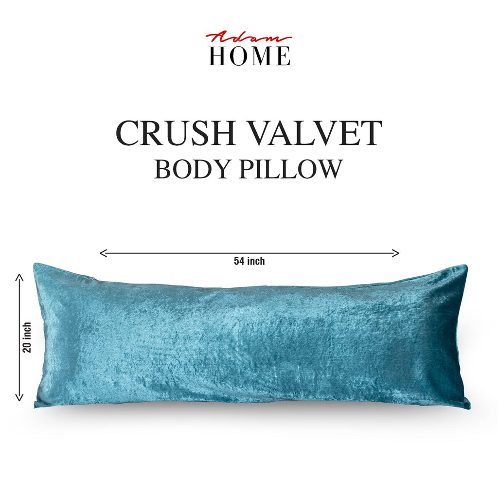 Crushed Velvet Bolster Pillow – 4 Colours, 3ft to 6ft (view 20)