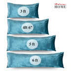 Crushed Velvet Bolster Pillow – 4 Colours, 3ft to 6ft (view 22)