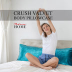 Crushed Velvet Bolster Pillow – 4 Colours, 3ft to 6ft (view 23)