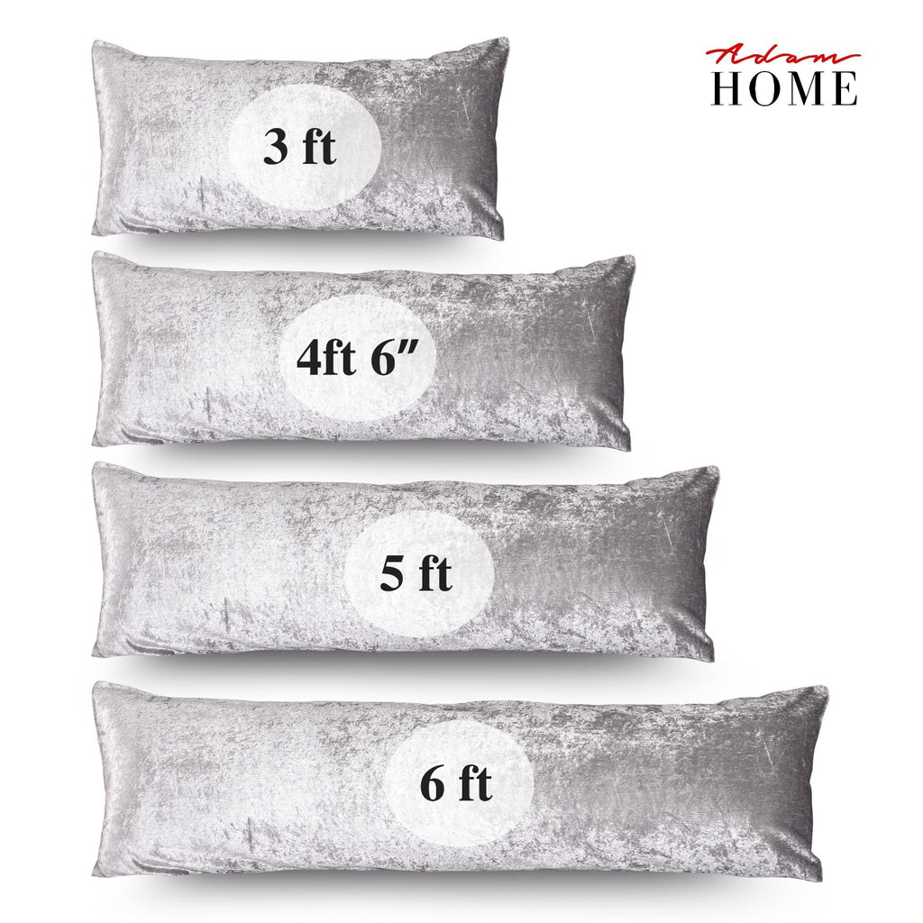 Crushed Velvet Bolster Pillow – 4 Colours, 3ft to 6ft (view 3)