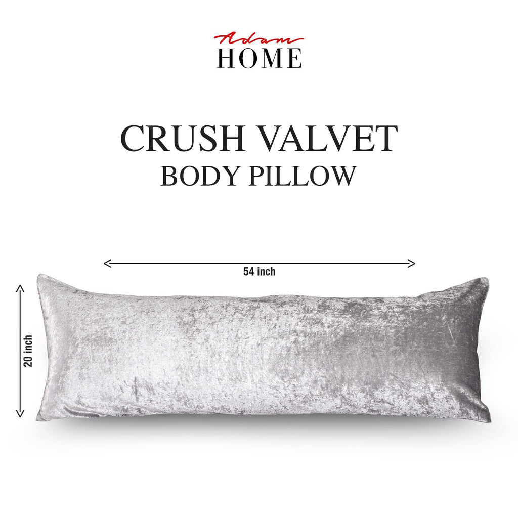 Crushed Velvet Bolster Pillow – 4 Colours, 3ft to 6ft