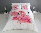 Flamingo Duvet Cover Set – Watercolor Flamingo