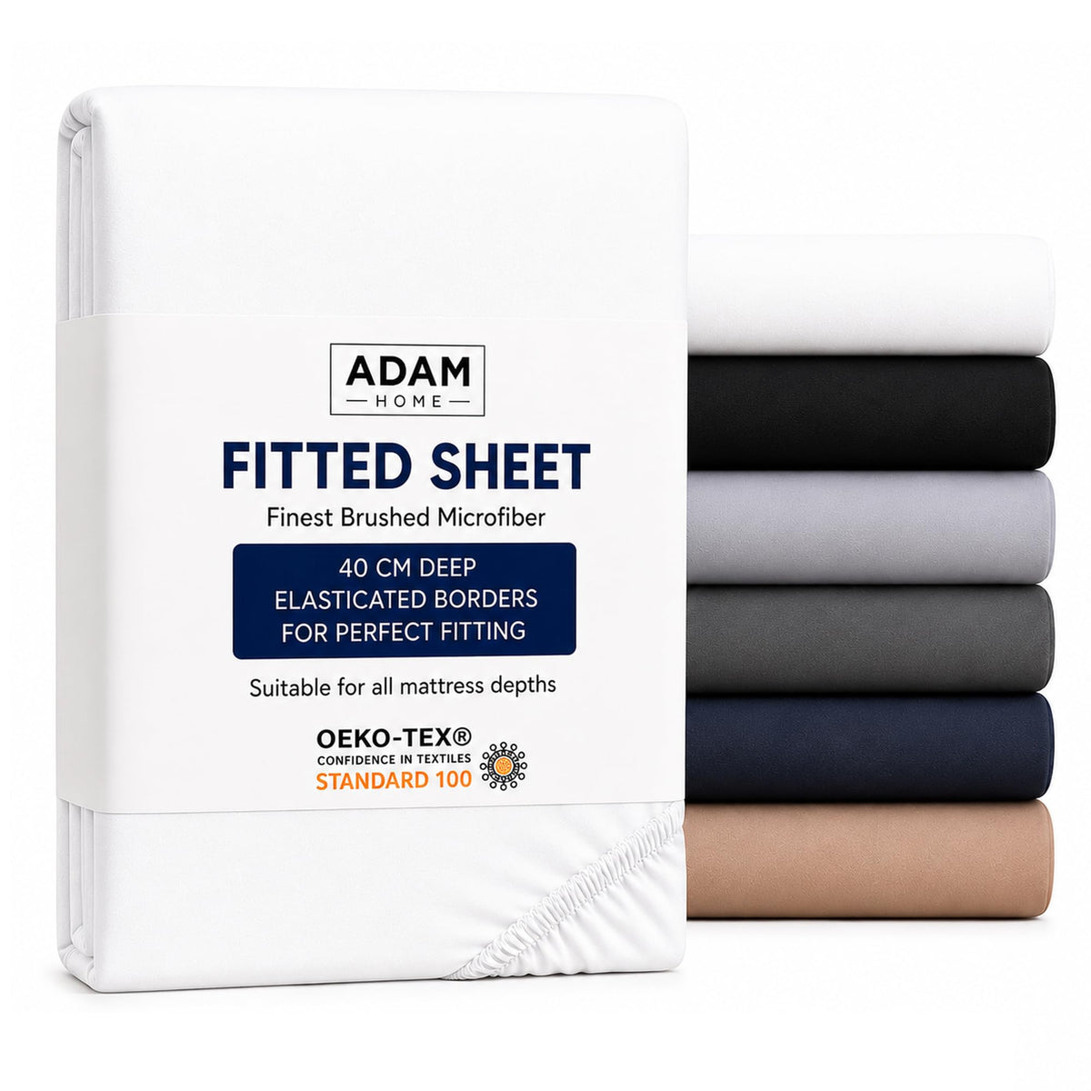 Extra Deep Fitted Sheet 40 cm – White