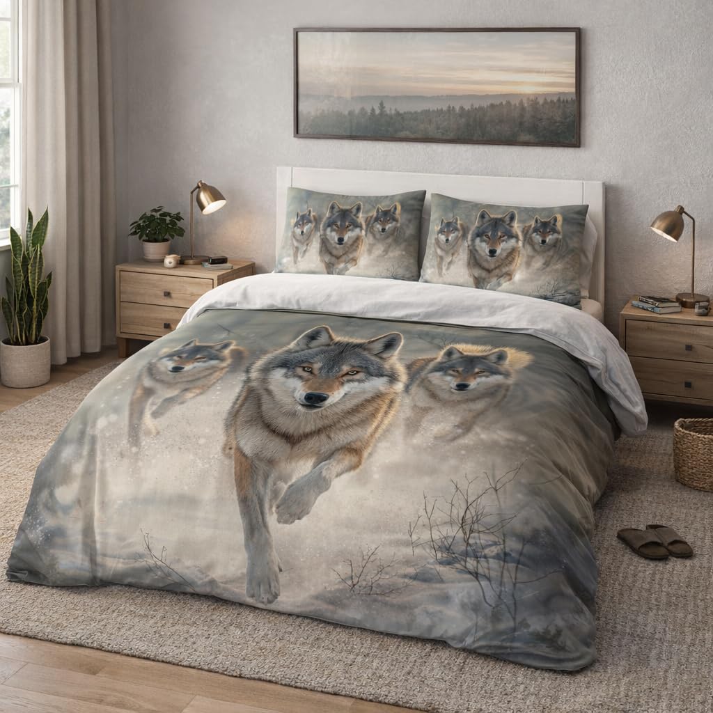 Wildlife Duvet Cover Set – Wild Wolf