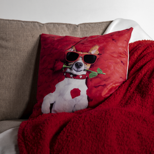 Valentines Cushion Cover “Love Dog”