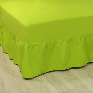 Lime Green Fitted Valance Sheet