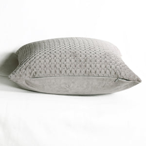 Quilted Velvet Cushion Cover - Pack of 4 - Grey