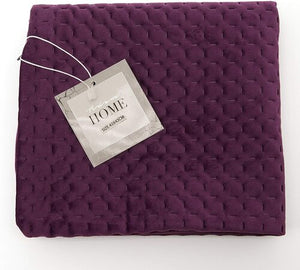 Quilted Velvet Cushion Cover - Pack of 2 - Aubergine