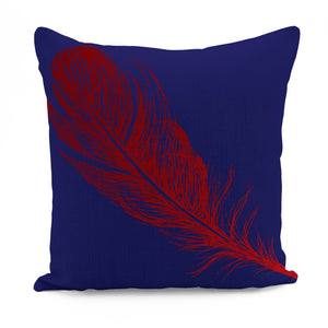 Electric Blue Feathers Cushion Cover