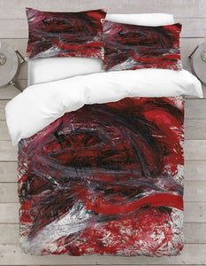 Abstract Painting Red-Black 3D Duvet Covers