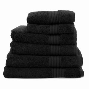 Oasis Black Set Of 4 Cotton Towels
