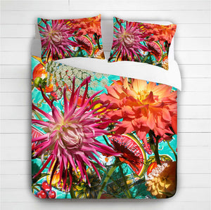 Summer Floral 3D Duvet Cover Set