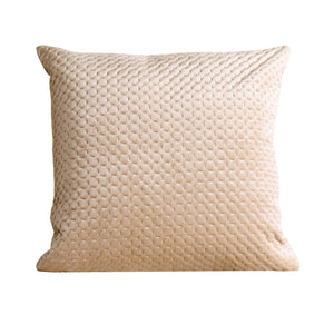 Quilted Velvet Cushion Cover - Pack of 2 - Beige