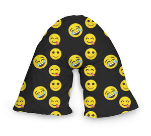 Black Emoji V Shape Pillow Cover