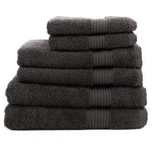Oasis Charcoal Set Of 4 Cotton Towels