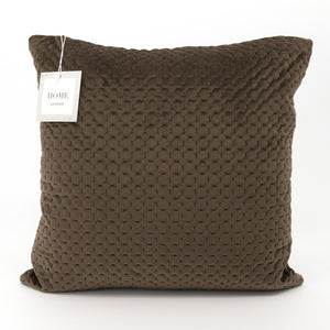 Quilted Velvet Cushion Cover - Pack of 4 - Chocolate