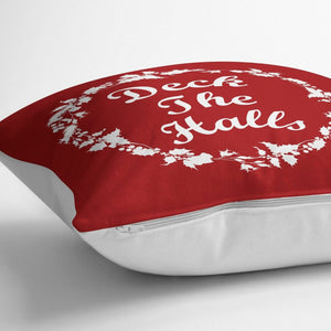 Deck the Halls Red Cushion Cover