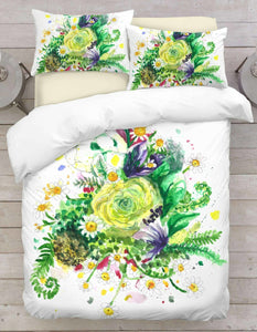 Floral Painting 3D Duvet Cover Set