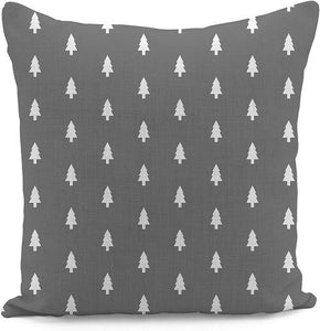 Grey Christmas Tree Christmas Cushion Cover Set