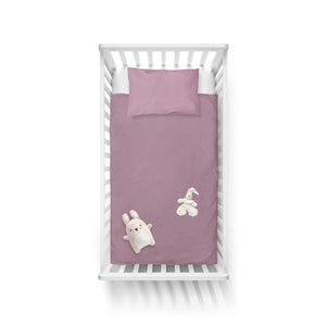 Lilac Cot Bed Duvet Cover Set