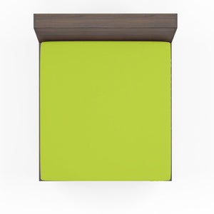 Lime Plain Dyed Fitted Sheet