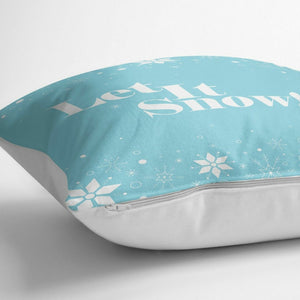 Let it Snow Aqua Cushion Cover
