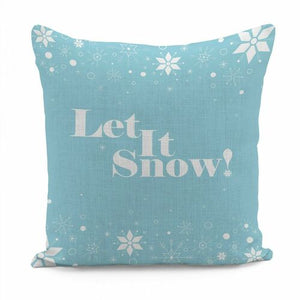 Let it Snow Aqua Cushion Cover