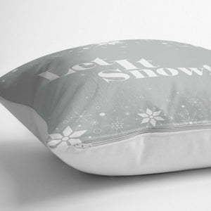 Let it Snow Grey Cushion Cover