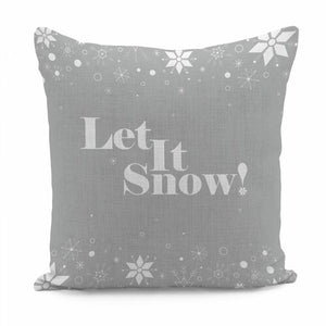 Let it Snow Grey Cushion Cover