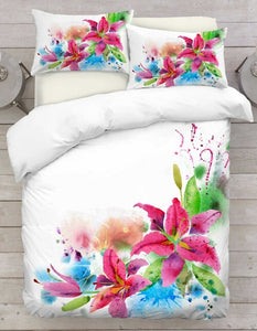 3D Duvet Cover Marbella Floral Bedding Set