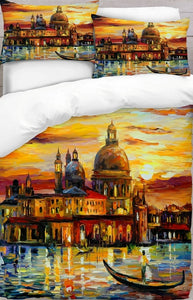 Mosque In The River Digitally Printed Duvet Cover Set
