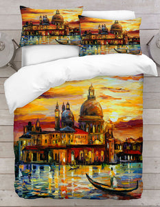 Mosque In The River Digitally Printed Duvet Cover Set