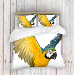 Yellow Parrot 3D Duvet Cover Set
