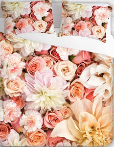 Pink Roses 3D Duvet Cover Set